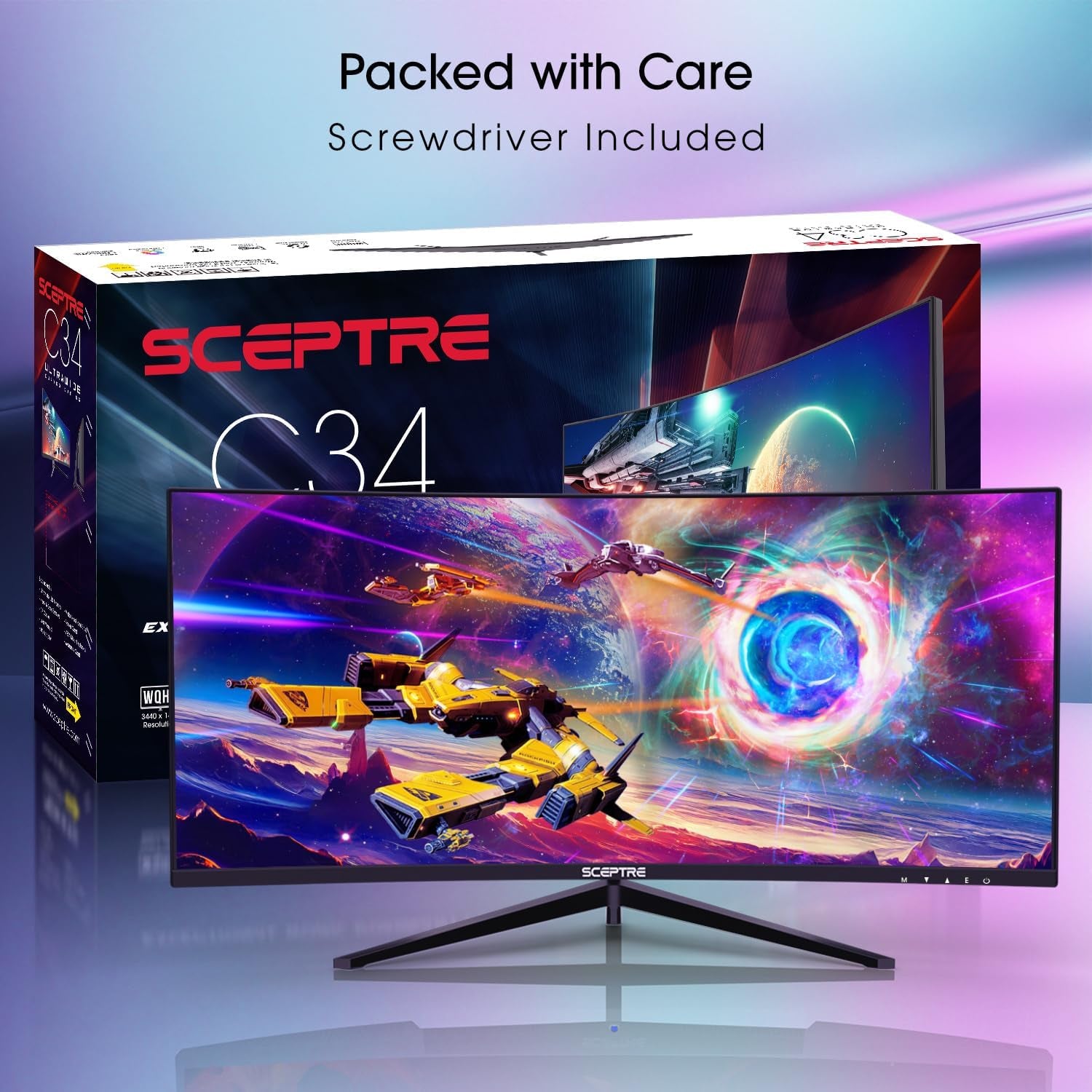 30-Inch Curved Gaming Monitor 21:9 2560X1080 Ultra Wide/ Slim HDMI Displayport up to 200Hz Build-In Speakers, Metal Black (C305B-200UN1) | 30 Va 1800R Curved 2560X1080 Panel, up to 200Hz, 3×Hdmi plus Displayport, 2×3W Speakers, 5Ms, Vesa 75X75