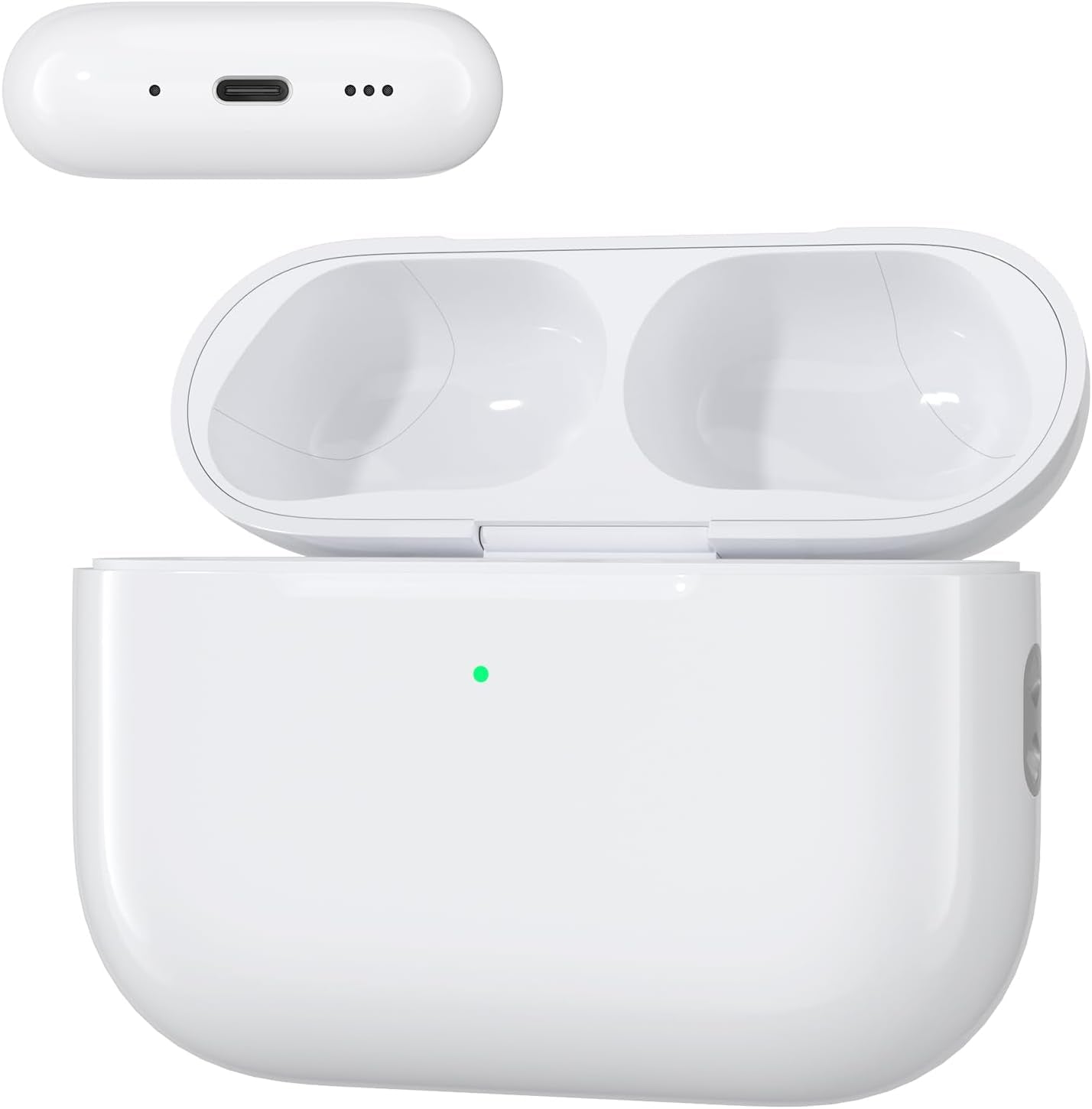 Replacement Wireless Charging Case Compatible for Airpods Pro 3 Charger Case with Type-C Charging Port Replacement for Airpods Pro 3 Charging Case Support Wireless Airpods Pro 3 Charging Case