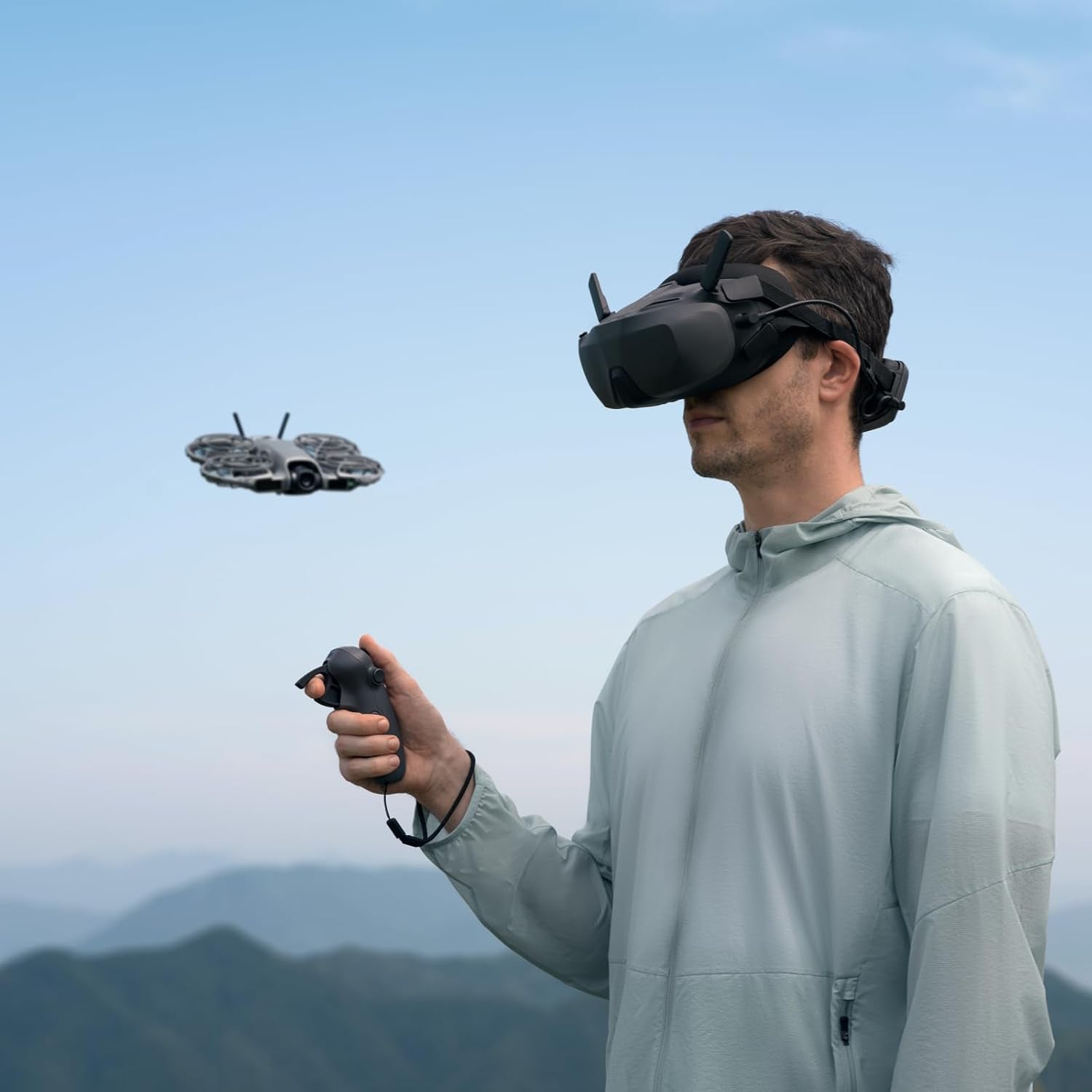 DJI Neo 2 Motion Fly More Combo with RC Motion 3 & Goggles N3 | Stable Transmission with Digital Transceiver, 4K Drone for Beginners, FPV Flying, 3 Batteries