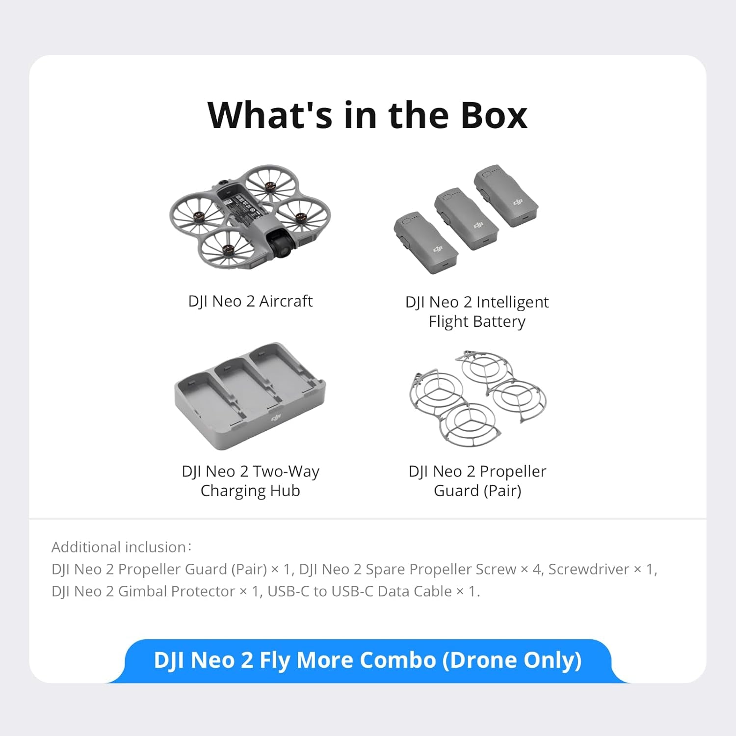 DJI Neo 2 Fly More Combo (Drone Only), 4K Drone with Camera | Palm Takeoff & Landing, Gesture Control, Activetrack, Omnidirectional Obstacle Sensing, 3 Batteries