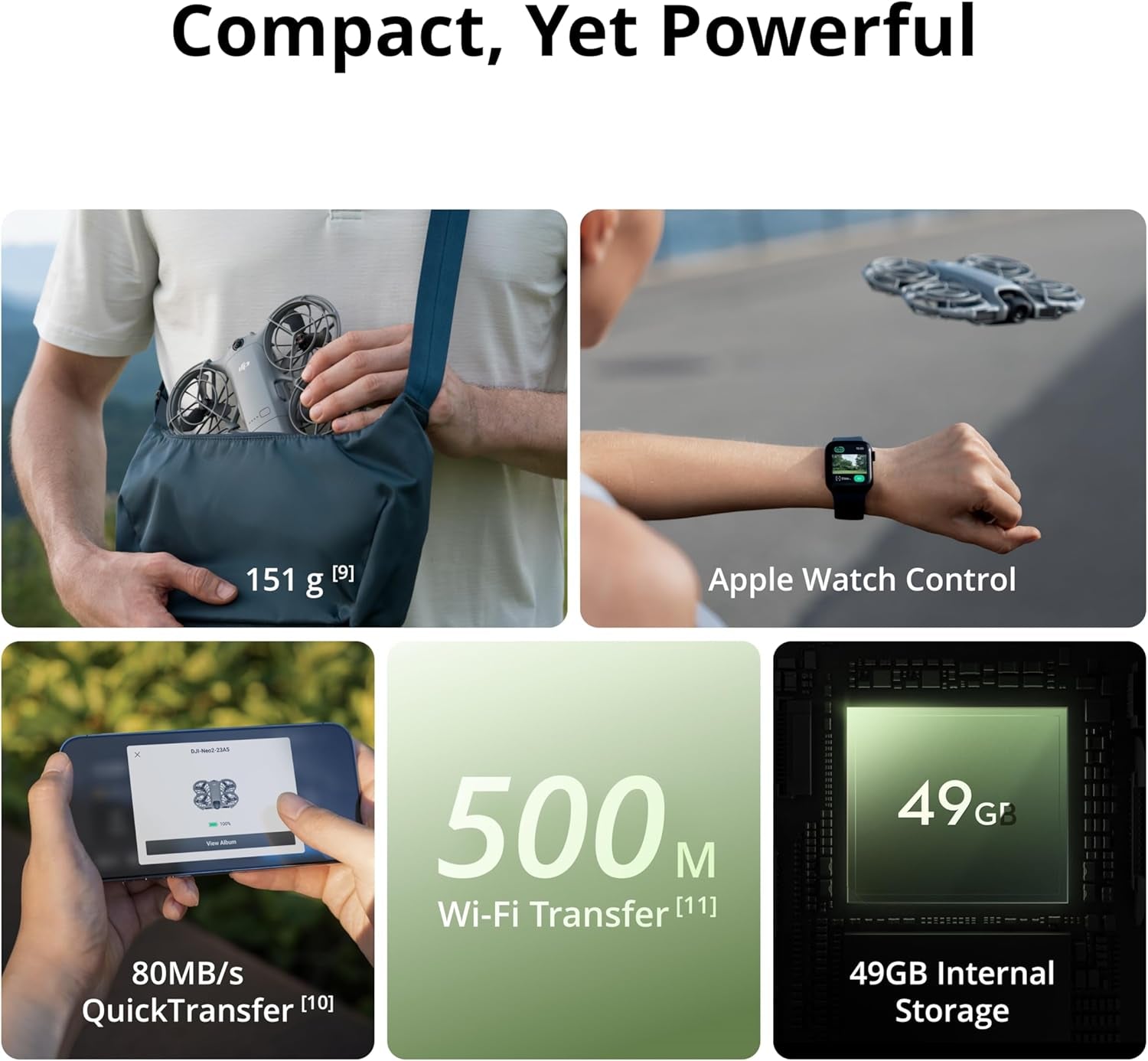 DJI Neo 2 Motion Fly More Combo with RC Motion 3 & Goggles N3 | Stable Transmission with Digital Transceiver, 4K Drone for Beginners, FPV Flying, 3 Batteries